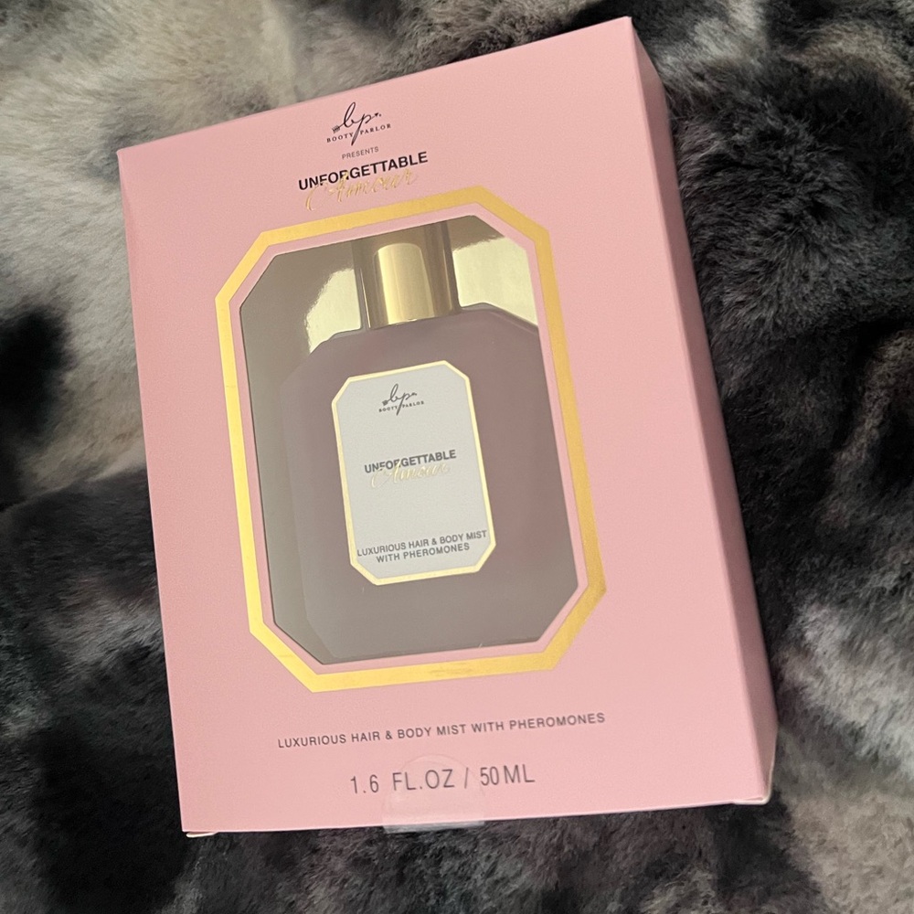 NEW SEALED Booty Parlor 1.6 Oz. UNFORGETTABLE AMOUR PHEROMONE Hair & Body Mist